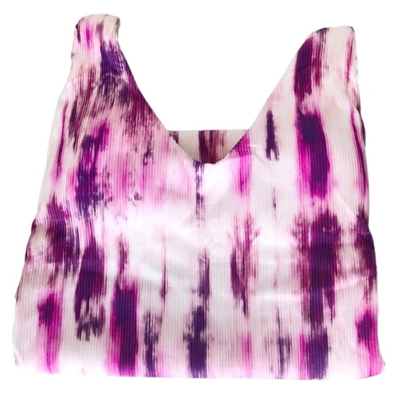 NWT PQ Swim Pink Tie Dye One Piece Swim Suit Large - Picture 4 of 7